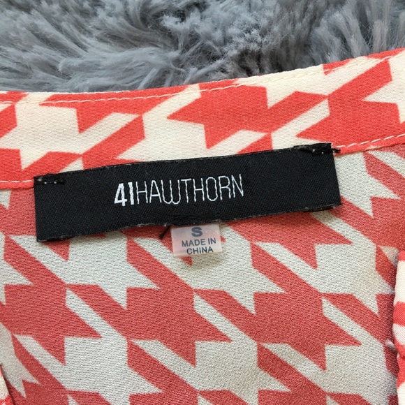 41 Hawthorn Orange and White Blouse - Size S - Picture 4 of 4